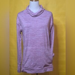 Danskin Heather Pink Cowl Neck Sweater